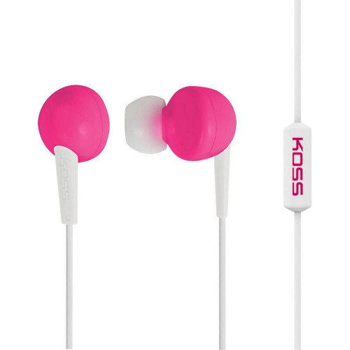 Навушники KOSS KEB6i Pink, Mini jack (3.5 мм), вакуумні, мікрофон на дроті, кабель 1.2 м